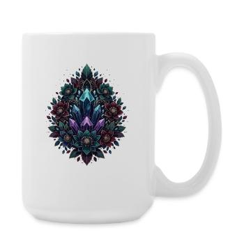 Cercle de Fleurs du Mandala de Cristal - Grande tasse 440 ml - blanc - Droite
