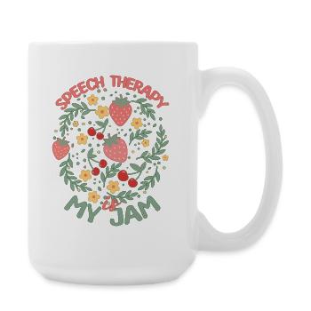 SLP Speech Therapy Is My Jam - Large Mug 440 ml - white - Right