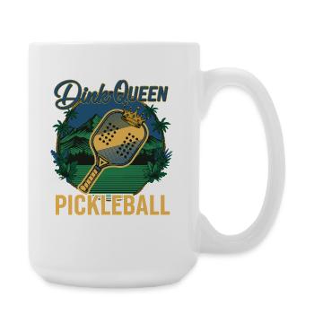 Joueur de pickleball Dink Queen, joueur de pickleball amoureux - Grande tasse 440 ml - blanc - Droite