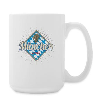 München Bayern Vintage Deutschland Souvenir - Große Tasse 440 ml - Weiß - Rechts
