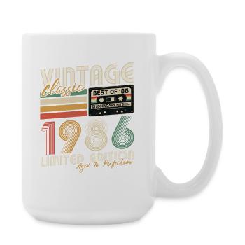 Vintage, 1986, Rétro, Vintage, Cadeau d’anniversaire - Grande tasse 440 ml - blanc - Droite