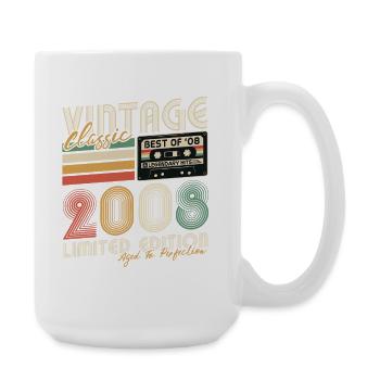 Vintage 2008 Vintage Rétro Cadeau d’anniversaire - Grande tasse 440 ml - blanc - Droite