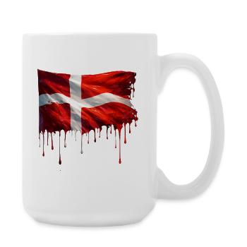 Drapeau danois couleur - Grande tasse 440 ml - blanc - Droite