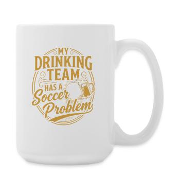 Soccer Beer Shirt Funny Gift Soccer Fan - Large Mug 440 ml - white - Right
