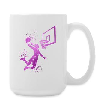 Basketball Girls Basketball Women - Large Mug 440 ml - white - Right