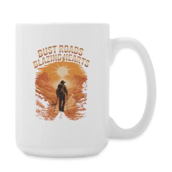 Bust Roads : Aventure de randonnée Blazing Hearts - Grande tasse 440 ml - blanc - Droite