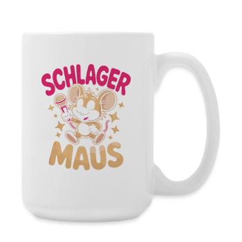 Schlager Maus Party Crew JGA Frauen Schlagermaus - Große Tasse 440 ml - Weiß - Rechts