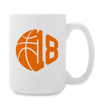NUMÉRO 18 BASKETBALL 18E ANNIVERSAIRE - Grande tasse 440 ml - blanc - Droite