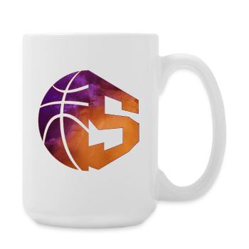 NUMBER 5 BASKETBALL 5TH BIRTHDAY - Large Mug 440 ml - white - Right