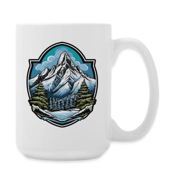 Mountains - Large Mug 440 ml - white - Right