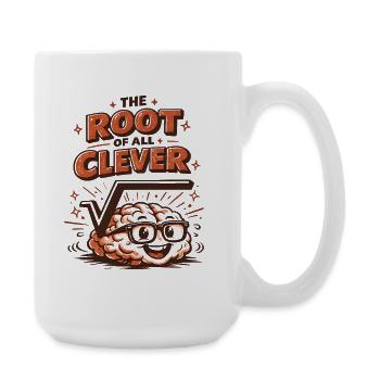The Root of All Wisdom | Math Teacher Nerd - Large Mug 440 ml - white - Right
