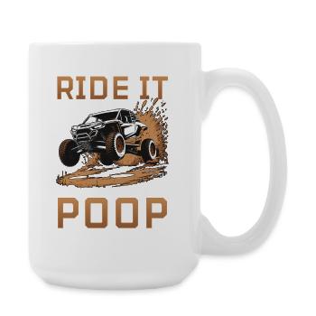 UTV Off Road Boy Men 4 Wheeler Side by side - Large Mug 440 ml - white - Right