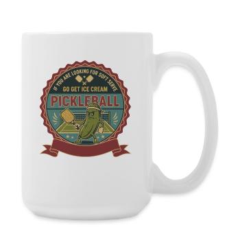 Pickleball Soft Serve Va chercher de la crème Drôle - Grande tasse 440 ml - blanc - Droite