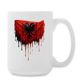Drapeau albanais aux couleurs vives - Grande tasse 440 ml - blanc - Droite