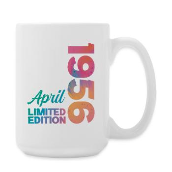 Anniversaire 70 ans Avril 1956 Cadeau Vintage - Grande tasse 440 ml - blanc - Droite