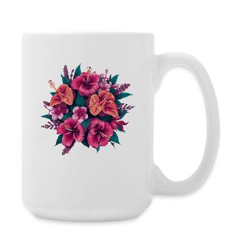 Hibiscus Floral Tropics - Large Mug 440 ml - white - Right