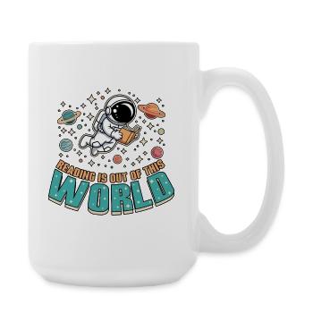 Reading Books Is Out Of This World - Large Mug 440 ml - white - Right