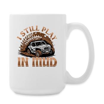 UTV Off Road Boy Men 4 Wheeler Side by side - Large Mug 440 ml - white - Right