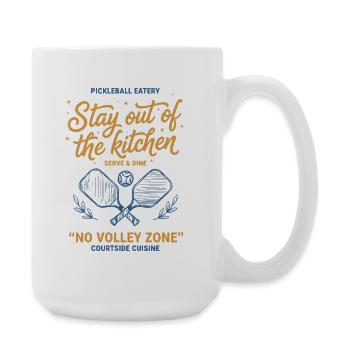 Pickleball Funny Player Love Pickleball Court - Large Mug 440 ml - white - Right