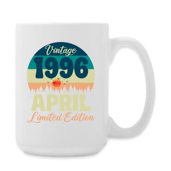 30 Year Anniversary April 1996 Vintage Gift - Large Mug 440 ml - white - Right