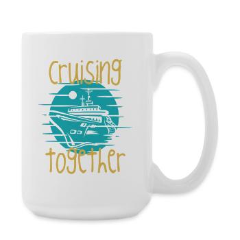 Graphique du bateau de croisière ensemble - Grande tasse 440 ml - blanc - Droite