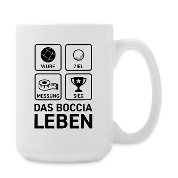 Das Boccia Leben Sport Leidenschaft Hobby Style - Große Tasse 440 ml - Weiß - Rechts