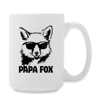 Papa Fox - Fox Father's Day - Large Mug 440 ml - white - Right