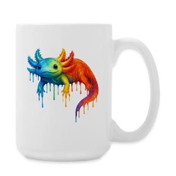 Axolotl aux couleurs vives - Grande tasse 440 ml - blanc - Droite