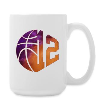 NUMMER 12 BASKETBALL 12. GEBURTSTAG - Große Tasse 440 ml - Weiß - Rechts