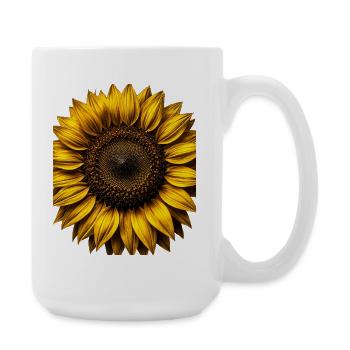 Yellow Sunflowers Flowers Sunflower Graphics - Large Mug 440 ml - white - Right