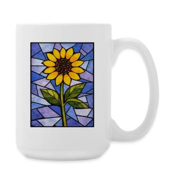 Yellow Sunflowers Flowers Sunflower Graphics - Large Mug 440 ml - white - Right