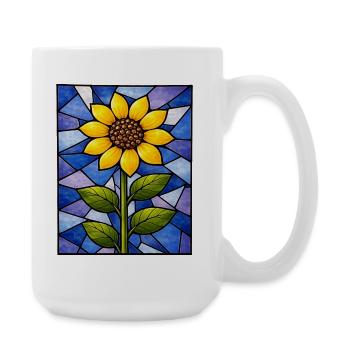 Yellow Sunflowers Flowers Sunflower Graphics - Large Mug 440 ml - white - Right