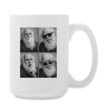 Bande photo de Charles Darwin - Grande tasse 440 ml - blanc - Droite