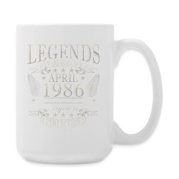 April 1986 Retro April 1986 Birthday Gift - Large Mug 440 ml - white - Right