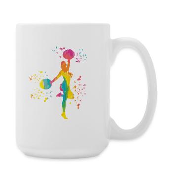 Cheerleader Cheer Mom Cheerleading - Große Tasse 440 ml - Weiß - Rechts