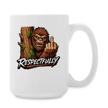 Bigfoot Sasquatch Yeti Cryptid Creatures Big Foot - Large Mug 440 ml - white - Right