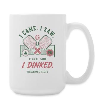 Pickleball funny player pickle ball I Dinked - Large Mug 440 ml - white - Right