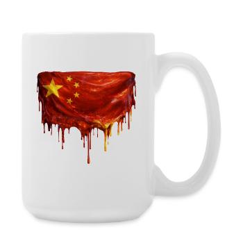 Dripping China Flag Art - Large Mug 440 ml - white - Right