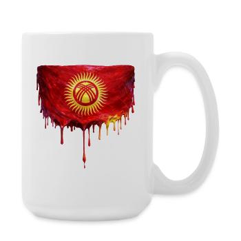 Kyrgyzstan Flag in Teardrop Style - Large Mug 440 ml - white - Right