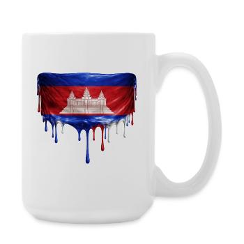 Angkor Wat Drop Flag - Large Mug 440 ml - white - Right