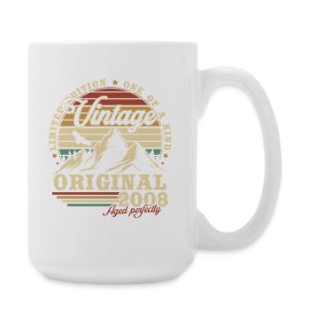 Original 2008 Jahrgang Vintage Geburtstag Geschenk - Große Tasse 440 ml - Weiß - Rechts