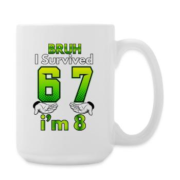 8. Geburtstagsjungen-Outfit Ich bin 8 Jahre alt Sechs Sieben - Große Tasse 440 ml - Weiß - Rechts