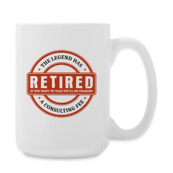 The Legend Has Retired Retirement - Large Mug 440 ml - white - Right