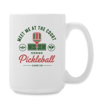 Pickleball Meet Me At The Court Game On Funny - Large Mug 440 ml - white - Right