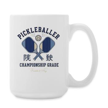 Pickleball Funny Player Love Pickleball Court - Large Mug 440 ml - white - Right