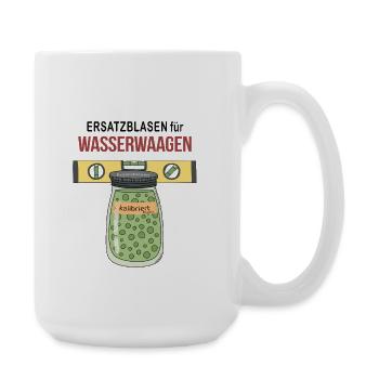 Ersatzblasen für Wasserwaagen Lustig Handwerk - Große Tasse 440 ml - Weiß - Rechts