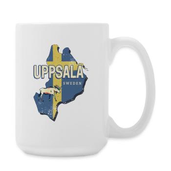Uppsala Sweden Province Map Souvenir - Large Mug 440 ml - white - Right