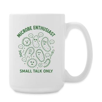 Microbe Talk Only | Microbiology Humor - Large Mug 440 ml - white - Right