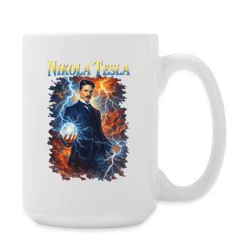 Nikola Portrait - Large Mug 440 ml - white - Right