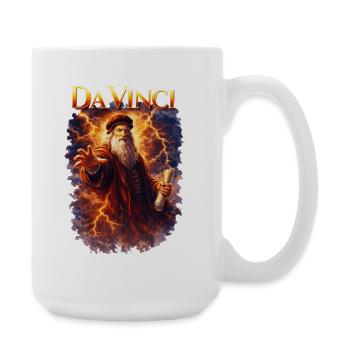 Leonardo Da Vinci Portrait - Large Mug 440 ml - white - Right